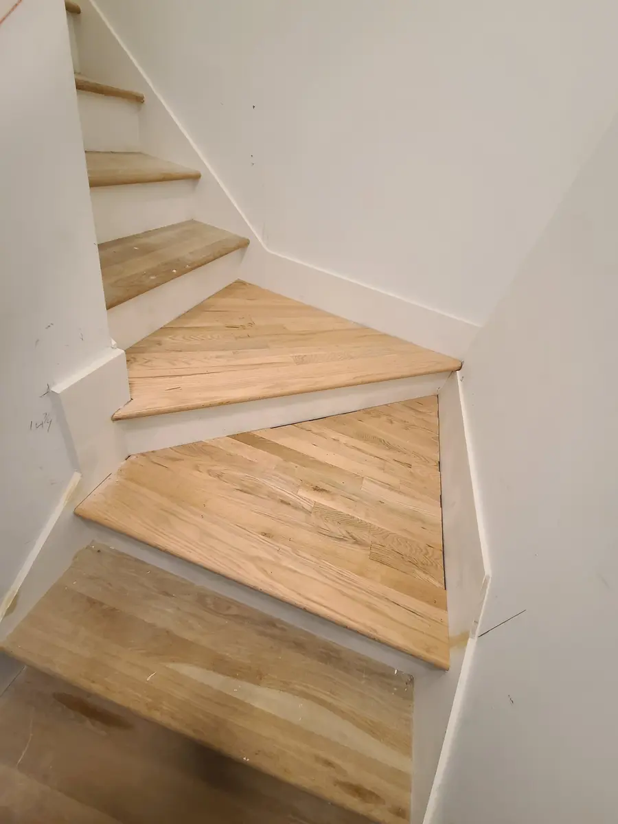 Basement Finishing — Oak stairs and treads