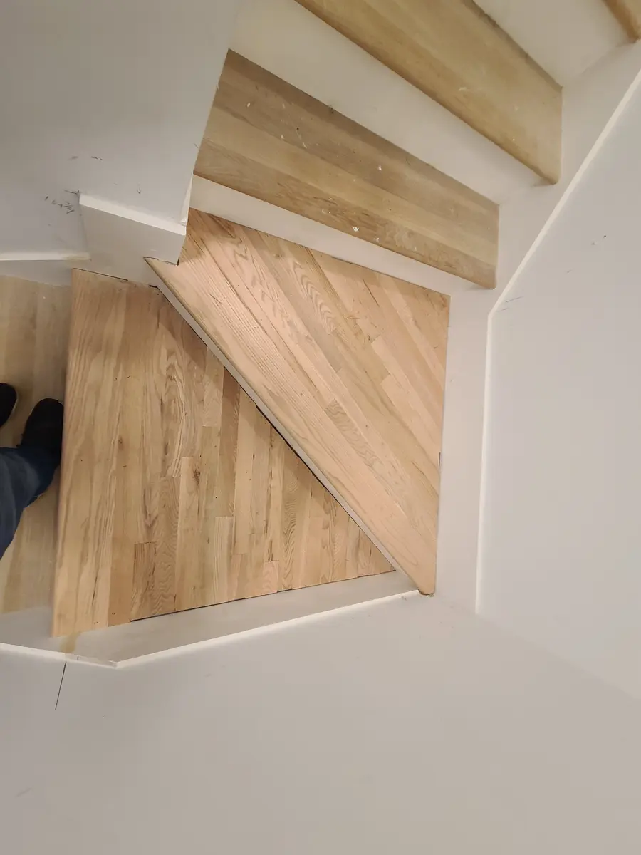 Basement Finishing — Oak stairs and treads
